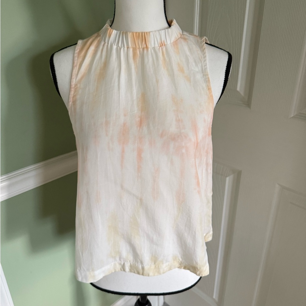 Cloth & Stone Cream Mandarin Collar Blouse